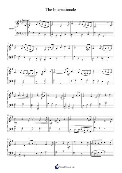 The Internationale Sheet Music by Pierre de Geyter-Arr.Blairharte Titess