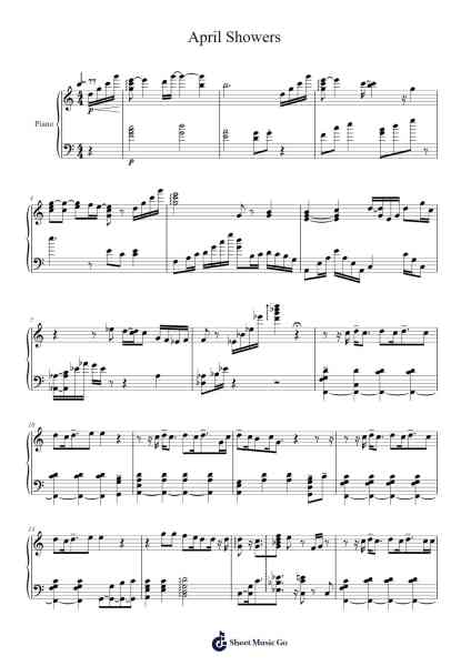 April Showers Sheet Music by Aimer-Arr.Orence