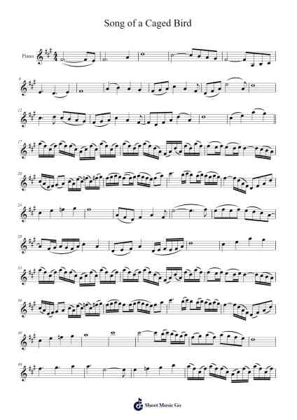 Song of a Caged Bird Sheet Music by Alicia Keys-Arr.Atwright