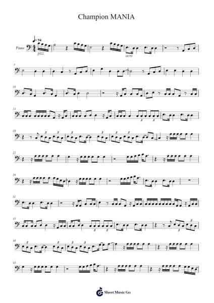 Champion MANIA Sheet Music by Fall Out Boy-Arr.Viten Sun