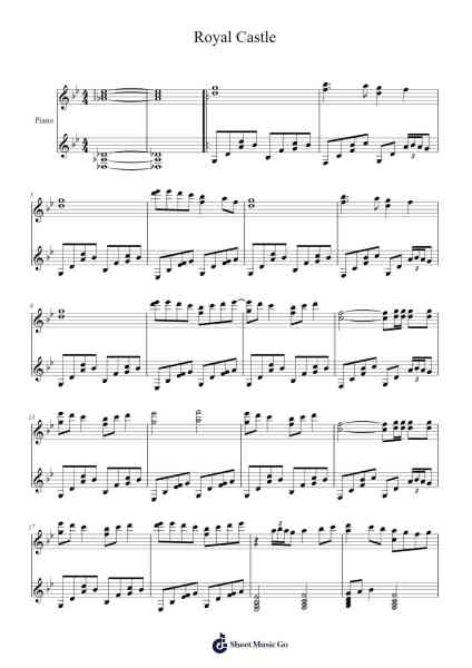 Royal Castle Sheet Music by Dennis Martin/Takao Miratsu-Arr.Blabott
