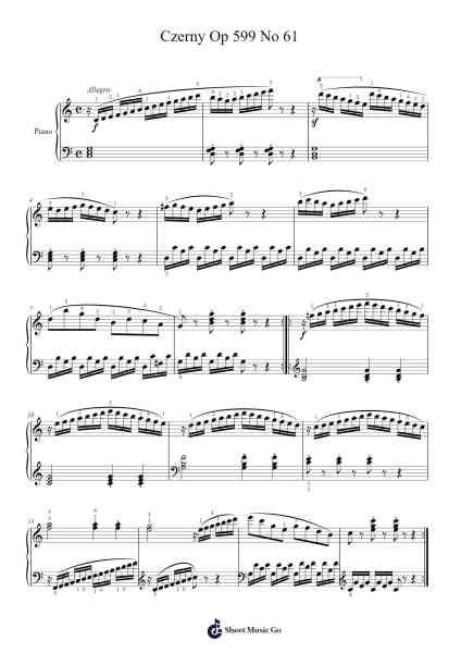 Practical Exercises for Beginners Op. 599: No. 61 Sheet Music by Carl Czerny-Arr.Milllas