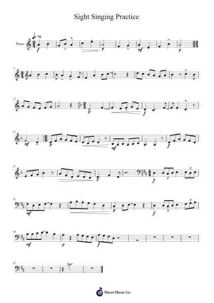 Sight Singing Practice Sheet Music by undefined-Arr.Evertrine Curcent