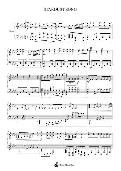 STARDUST SONG Sheet Music by hololive IDOL PROJECT-Arr.Louiste