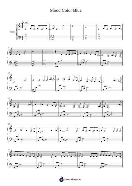 Mood Color Blue Sheet Music by Ramil Agrusev-Arr.Cliffcam Whbill