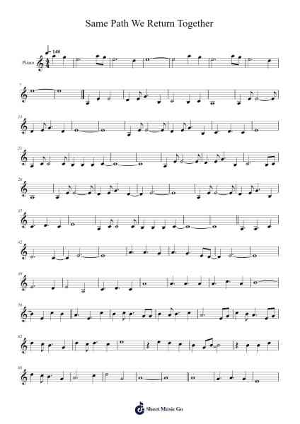 Same Path We Return Together Sheet Music by undefined-Arr.Joypoe Willze
