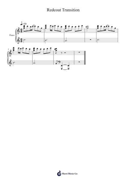 Redcoat Transition Sheet Music by Lin-Manuel Miranda-Arr.Bridmay