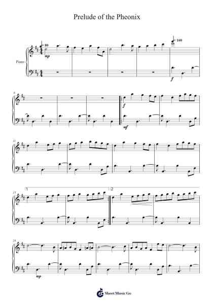 Prelude of the Pheonix Sheet Music by J.M.R-Arr.Yuledawn