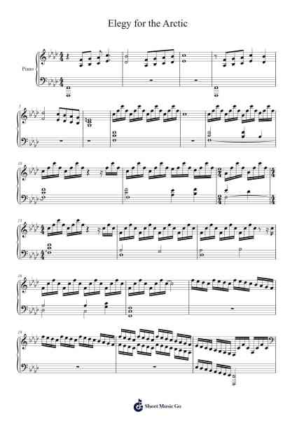 Elegy for the Arctic Sheet Music by Arek Kwiatkowski-Arr.Deyale