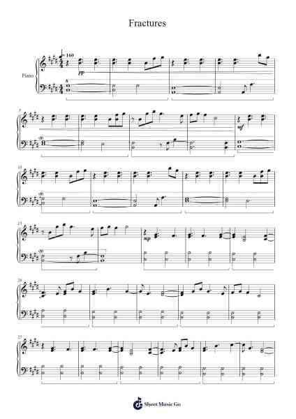 Fractures Sheet Music by Illenium-Arr.Tessliz