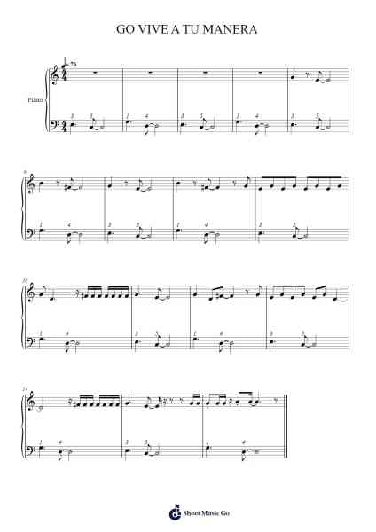 GO VIVE A TU MANERA Sheet Music by undefined-Arr.Stonelian Chantham