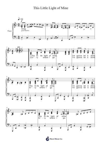 This Little Light of Mine 樂譜由 African-American Spiritual - 編曲 Sailsharte Troypril