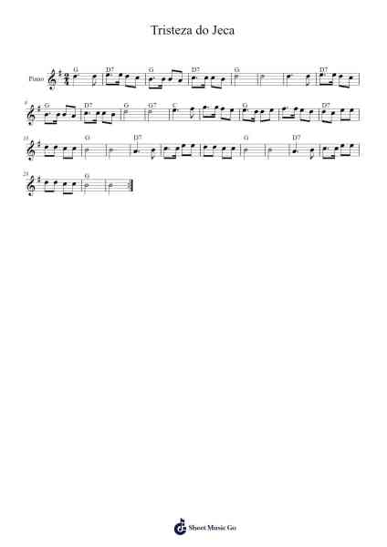 Tristeza do Jeca Sheet Music by Altair Radiuc-Arr.Osger