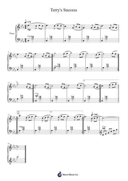 Terry's Success (Child's Theme) Sheet Music by Charles Chaplin-Arr.Hugsay