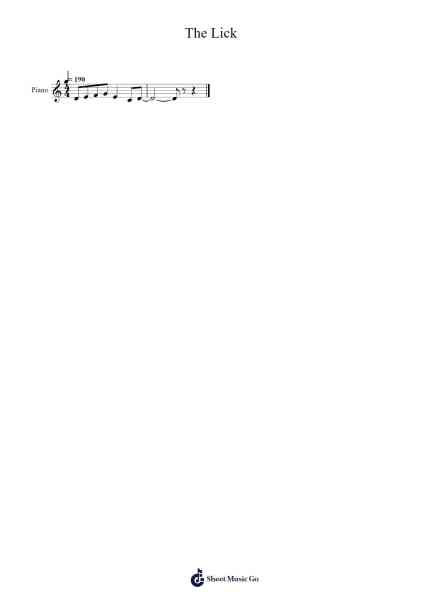 The Lick Sheet Music by Keployd-Arr.Stanthy