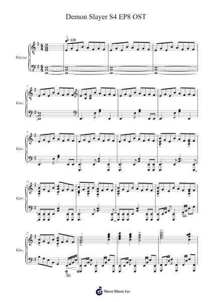 Demon Slayer S4 EP8 OST Sheet Music by Go Shiina/Yuki Kajiura-Arr.Mollries