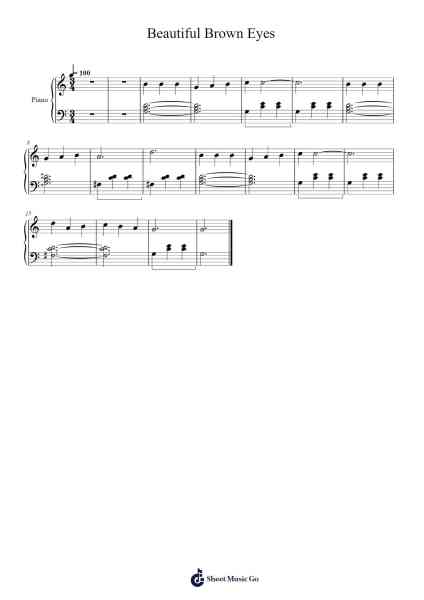 Beautiful Brown Eyes Sheet Music by undefined-Arr.Arkirk Janeien