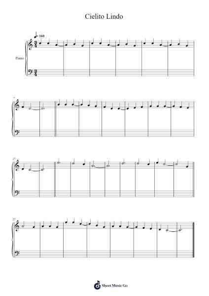 Cielito Lindo Sheet Music by Traditional-Arr.Crylip