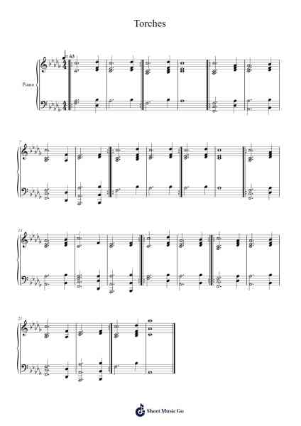 Torches Sheet Music by X Ambassadors-Arr.Jendine