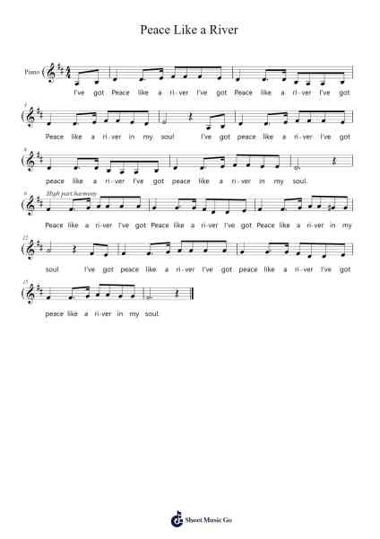 I've Got Peace Like a River Sheet Music by undefined-Arr.Dobing