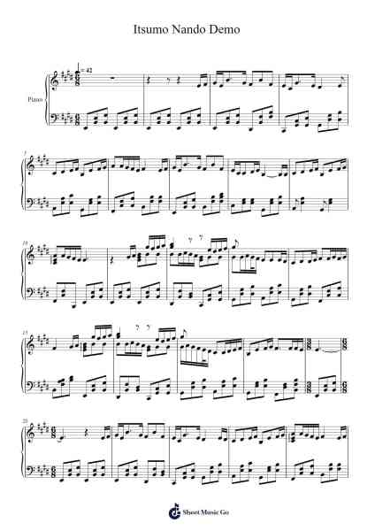 Itsumo Nando Demo Sheet Music by Kimura Yumi-Arr.Junechad
