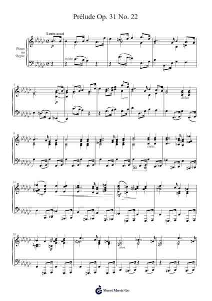 Prélude Op. 31 No. 22 in E♭ Minor Sheet Music by Charles-Valentin Alkan-Arr.Feltrid