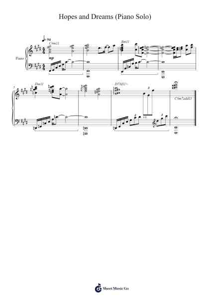 Hopes and Dreams (Piano Solo) Sheet Music by Garoad-Arr.Pastowe Olseph