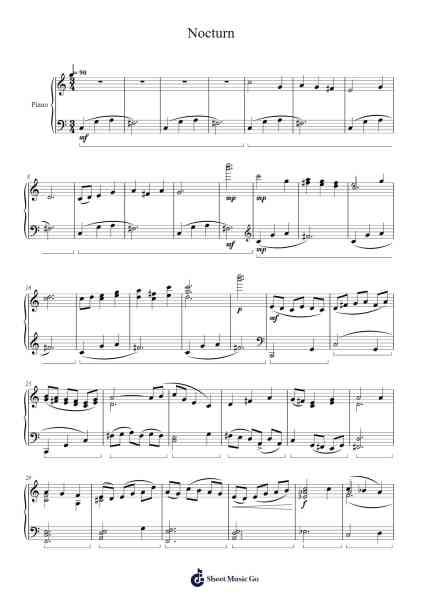 Nocturn Sheet Music by undefined-Arr.Hugsay