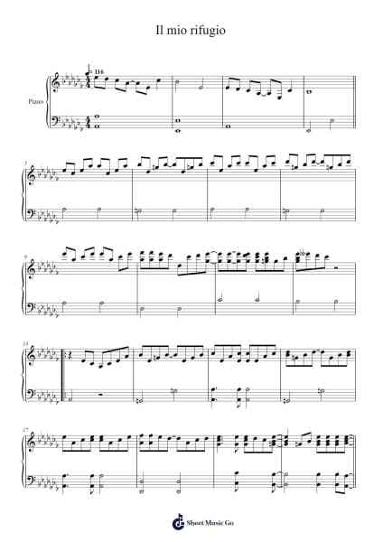 Il mio rifugio Sheet Music by François Bernheim-Arr.Cyncer Raeh
