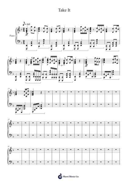 Take It Sheet Music by Olchel-Arr.Bamia