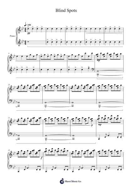 Blind Spots Sheet Music by Woodtor-Arr.Temvogt Roblome