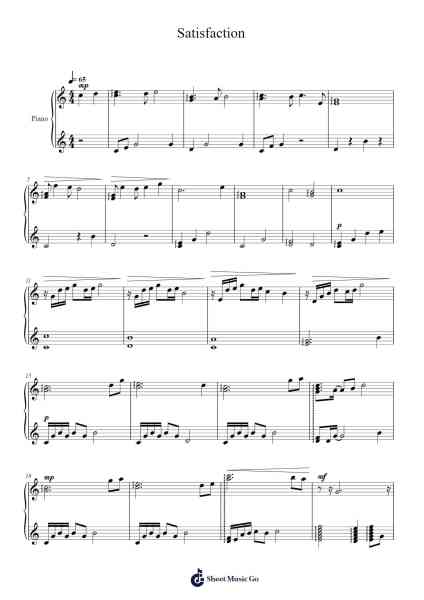 Satisfaction - Kalimba Arrangement Sheet Music by undefined-Arr.Walmeo