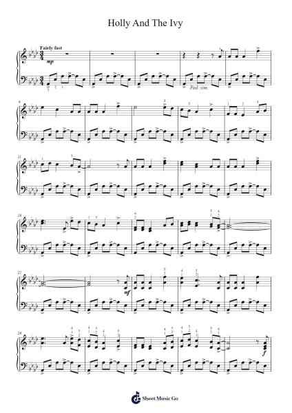 Holly And The Ivy Sheet Music by George Winston-Arr.Hartclife Joudrea