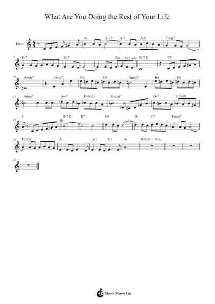 What Are You Doing the Rest of Your Life Sheet Music by Michel Legrand-Arr.Lanme