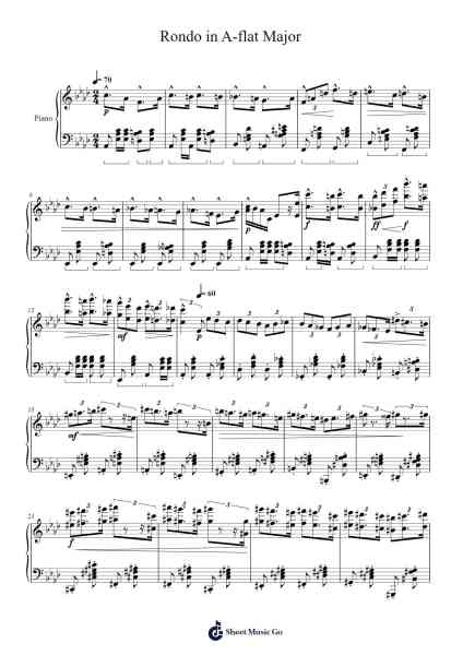 Rondo in A-flat Major Sheet Music by undefined-Arr.Wilbeth