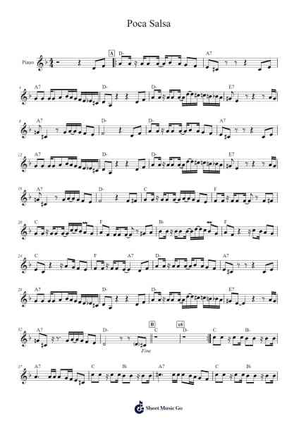 Poca Salsa Sheet Music by Lilclair Blanpkins-Arr.Bushple
