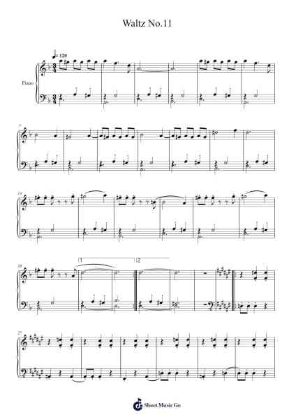 Waltz No.11 Sheet Music by Tuukka Jokilehto-Arr.Wilheljones