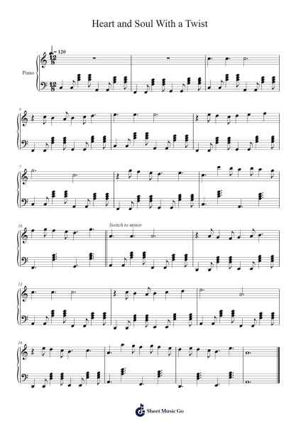 Heart and Soul With a Twist Sheet Music by undefined-Arr.Clarknence