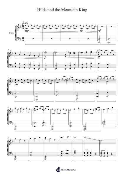 Hilda and the Mountain King Sheet Music by Ryan Carlson-Arr.Deyale