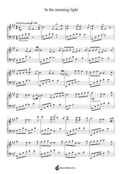 In the morning light Sheet Music by Yanni-Arr.Wrighttab
