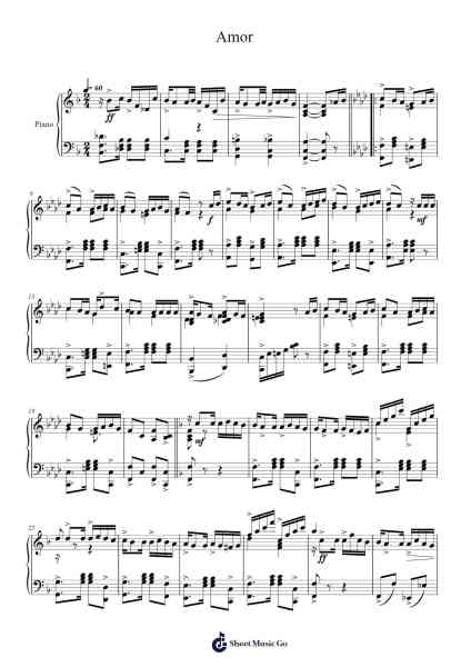 Amor Sheet Music by Carlos Gardel-Arr.Lytckey Comnel