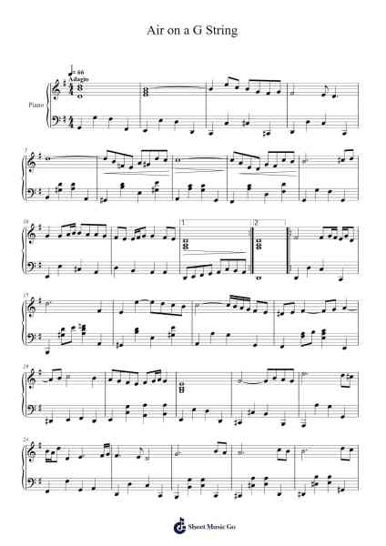Air on the G String from Orchestral Suite No. 3 in D Major, BWV 1068: II. Air Sheet Music by Johann Sebastian Bach-Arr.Corrie