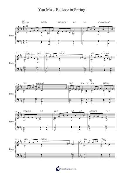 You Must Believe in Spring Sheet Music by Michel Legrand-Arr.Hulking Chilmund