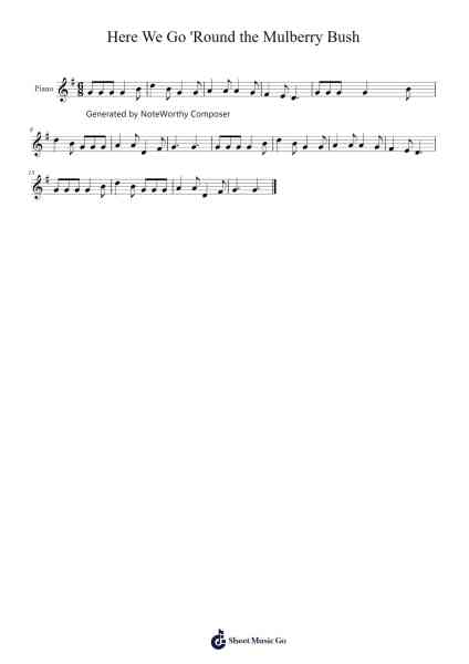 Here We Go 'Round the Mulberry Bush Sheet Music by Christopherus-Arr.Consdia Debruth