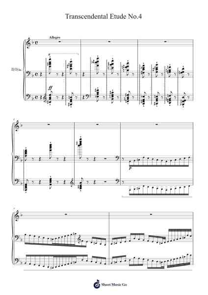 Transcendental Etude No.4 Sheet Music by Cromon Annlvis-Arr.Lornas Buckdick