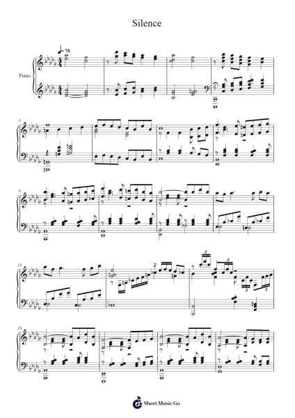 Silence Sheet Music by 久石让-Arr.Christpir Cromnore