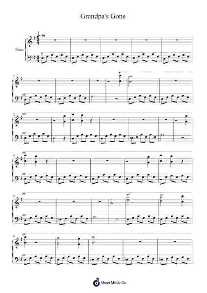 Grandpa's Gone Sheet Music by undefined-Arr.Ossweet