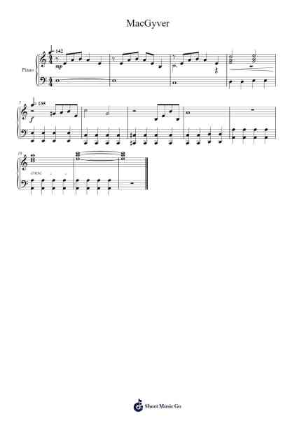 MacGyver (2016 TV series) - Opening Theme Sheet Music by Randy Edelman-Arr.Faloc Chloedam
