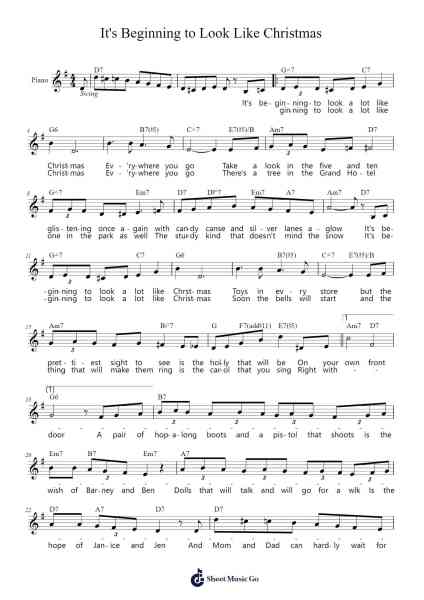 It's Beginning to Look Like Christmas Sheet Music by undefined-Arr.Mattkell Eushop