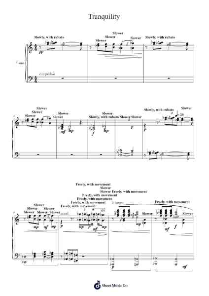 Tranquility Sheet Music by Jonathan Riley-Arr.Paulholmes